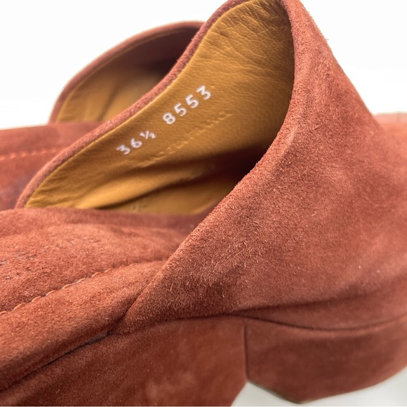 Clergerie Dolcy Platform Wedge Sandal Mule Suede Brown 36.5 - Picture 7 of 10